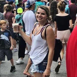 Hollister Cross-Strap White Strappy Tank Top